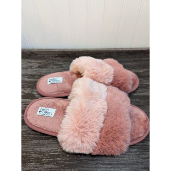 Women's Hello Mello Ultra Plush Two-Tone Pink Summer Slipper size XL 9-10 - Picture 3 of 5
